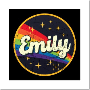 Emily // Rainbow In Space Vintage Grunge-Style Posters and Art